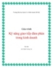 Giáo trình Kỹ năng giao tiếp đàm phán trong kinh doanh - GS.TSKH Vũ Huy Từ