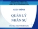 Bài giảng Quản lý nhân sự - ThS. Trần Phi Hoàng