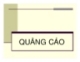 Bài giảng Quảng cáo