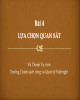 Bài giảng Phương pháp nghiên cứu và phân tích chính sách: Bài 4 - Lựa chọn quan sát