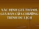 Bài giảng Xác định giá thành, giá bán của chương trình du lịch
